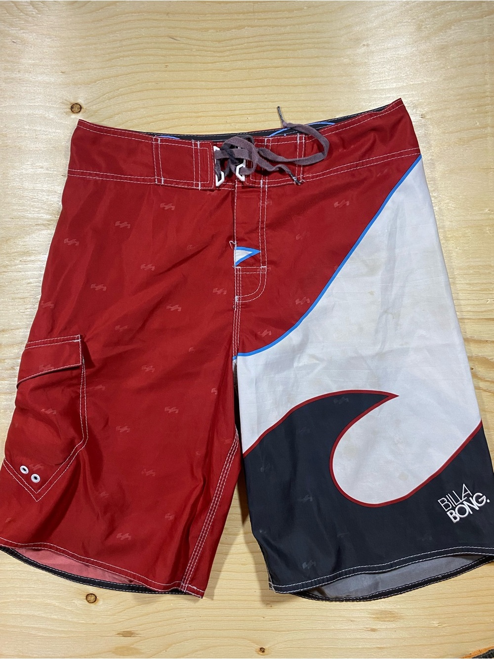 Billabong Men’s Red, White & Black Board Shorts